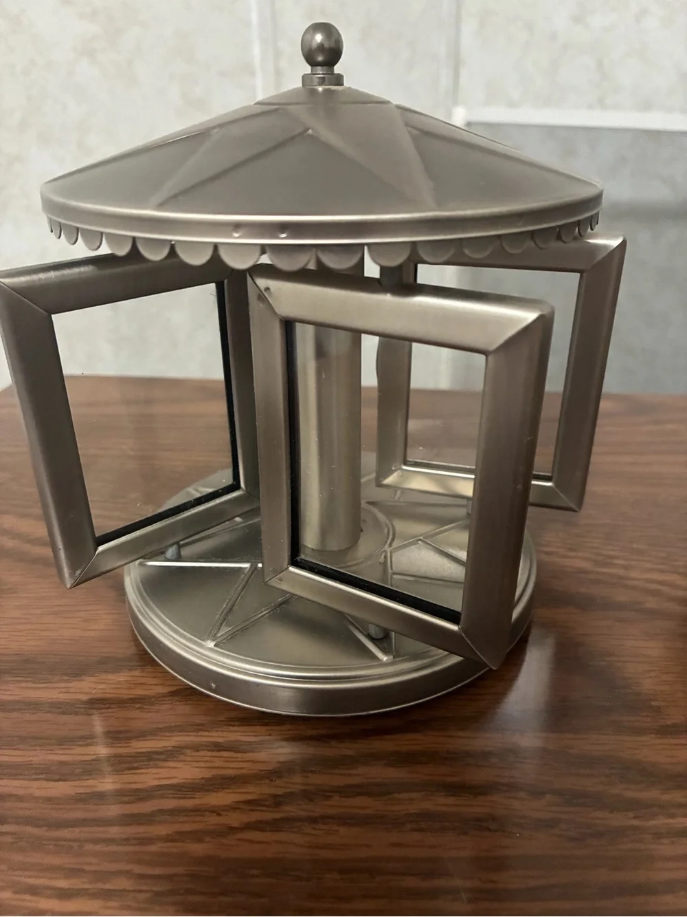 Metal Carousel Glass picture frame nickel finish